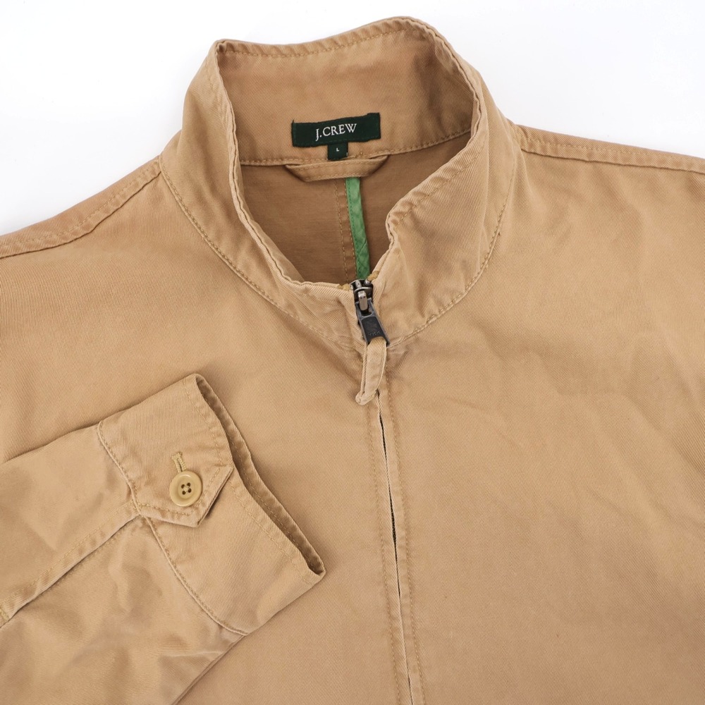 J Crew Vintage Harrington Jacket Tan Long Sleeve Mens Large